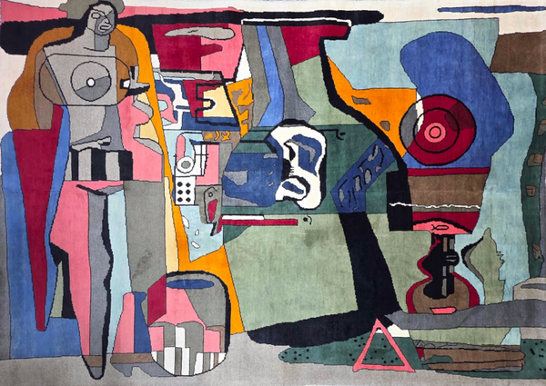 Tapis inspiré Le Corbusier 296x200 noué main en laine