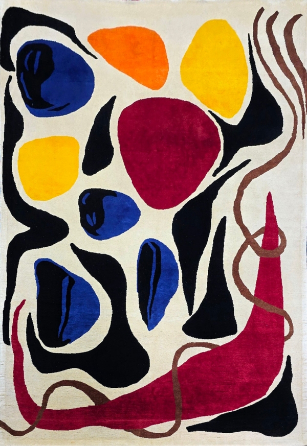 Alexander Calder - Tapis d'après, Contemporain fait à la main.