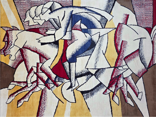 Tapis Roy Lichtenstein 259x188 Artiste multicolore noué en laine