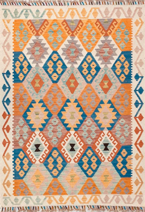 Tapis Kilim Afghanistan 175x127 Old style multicolore tissé à main en laine