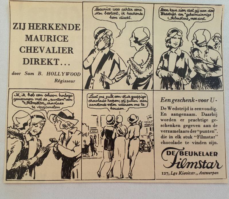 Filmstar Zij herkende Maurice Chevalier direkt  1931