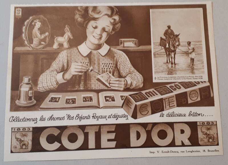 collectionez les chromo&#039;s nos enfants royaux et degustez le délicieux bâton meisje