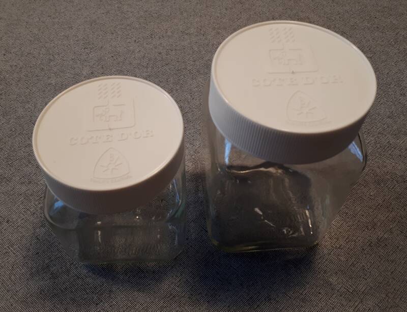 glazen chocolade potten