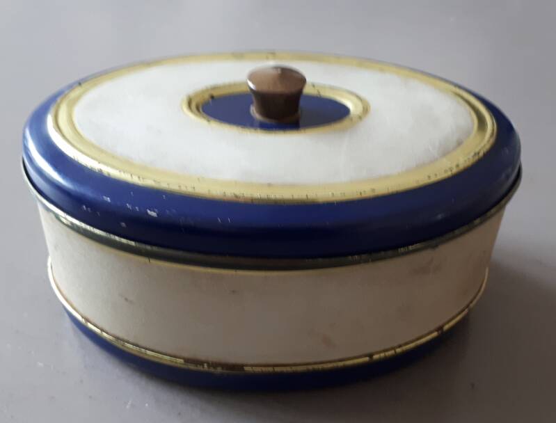 Ovaal topje blauw wit