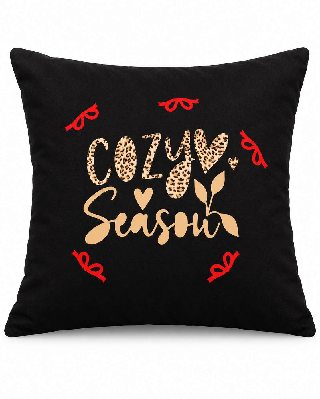 Kissenhülle „Cozy Season“ – Schwarz ❤️