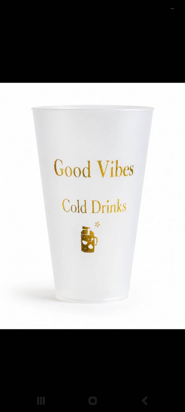 🥤 Kunststoffbecher „Good Vibes – Cold Drinks