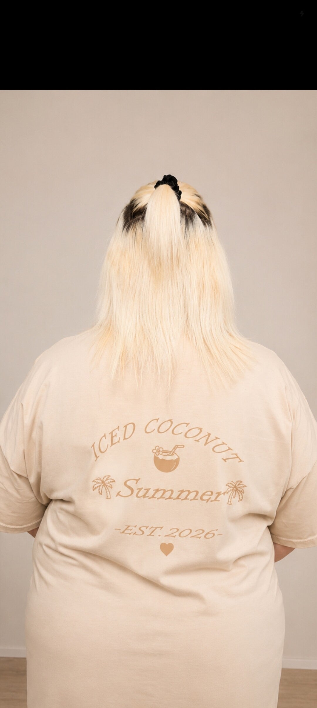 Oversized Premium Shirt ,,Iced Coconut Summer“