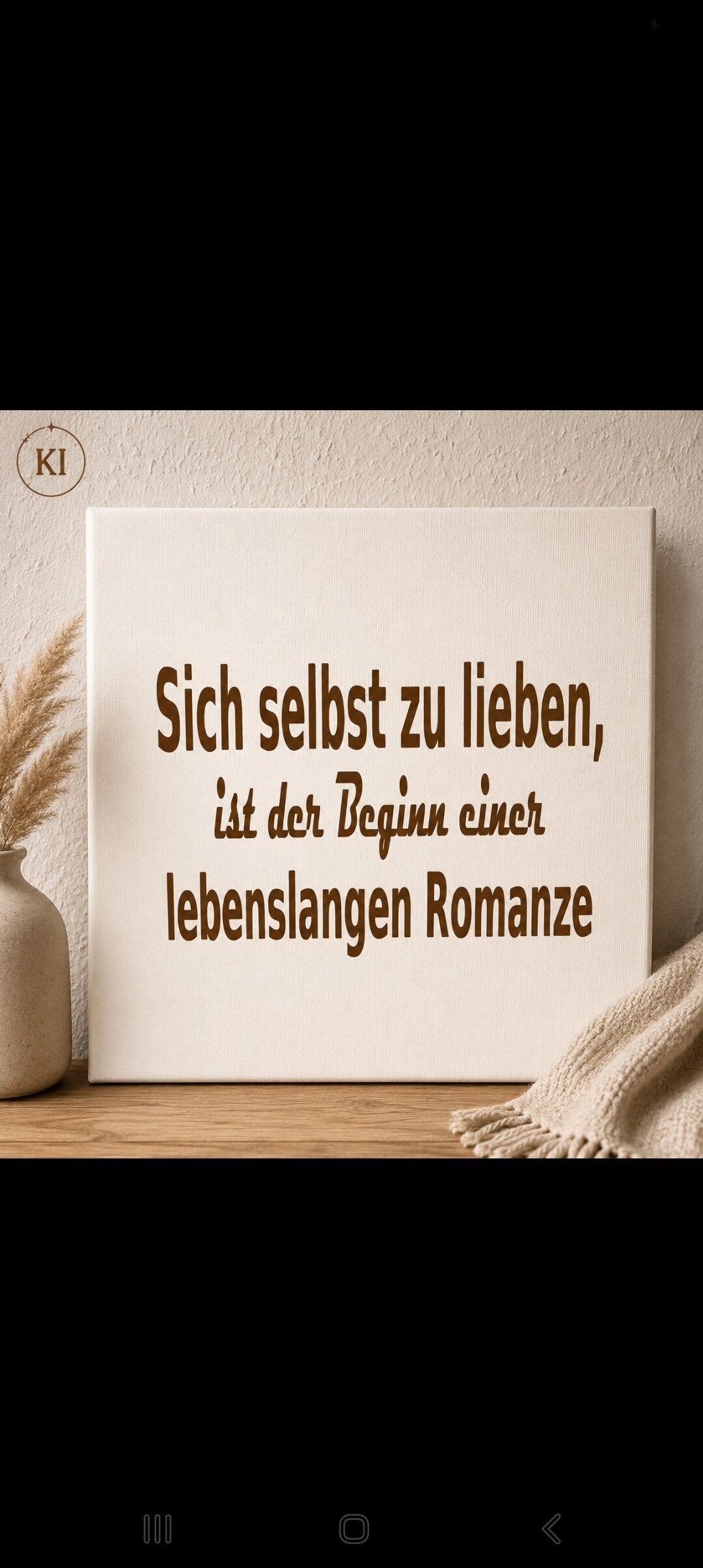 🤎 Leinwand mit Spruch