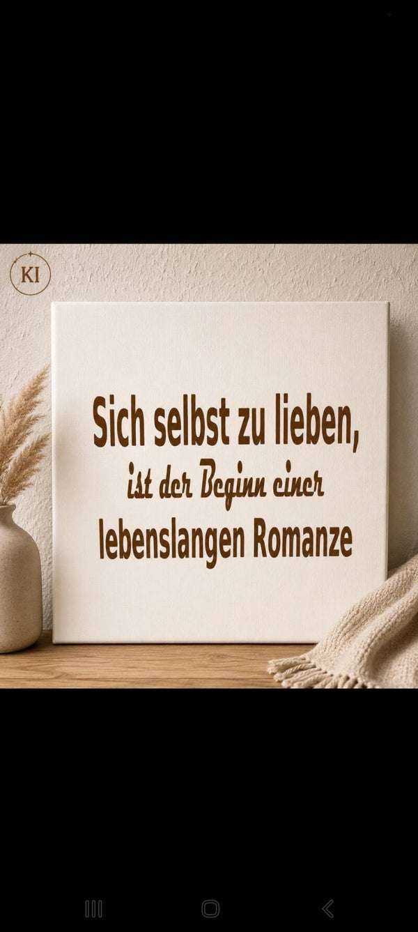 🤎 Leinwand mit Spruch
