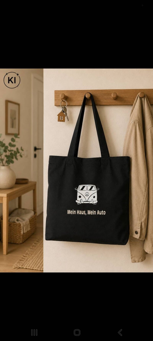 🚐 Stofftasche „Mein Haus, Mein Auto“