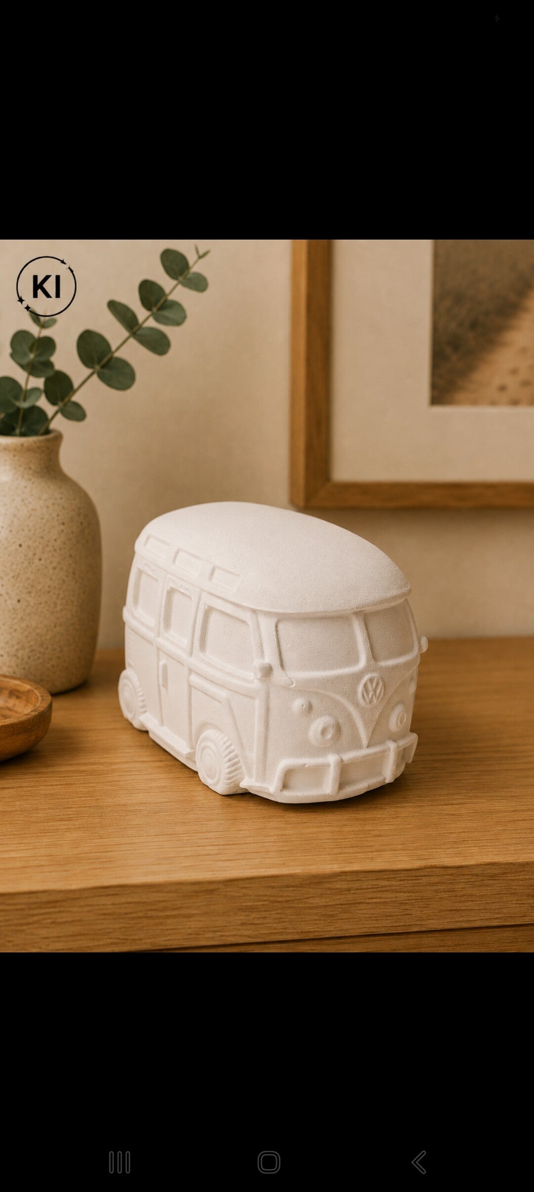 🚐 Handgegossener Deko-Bulli