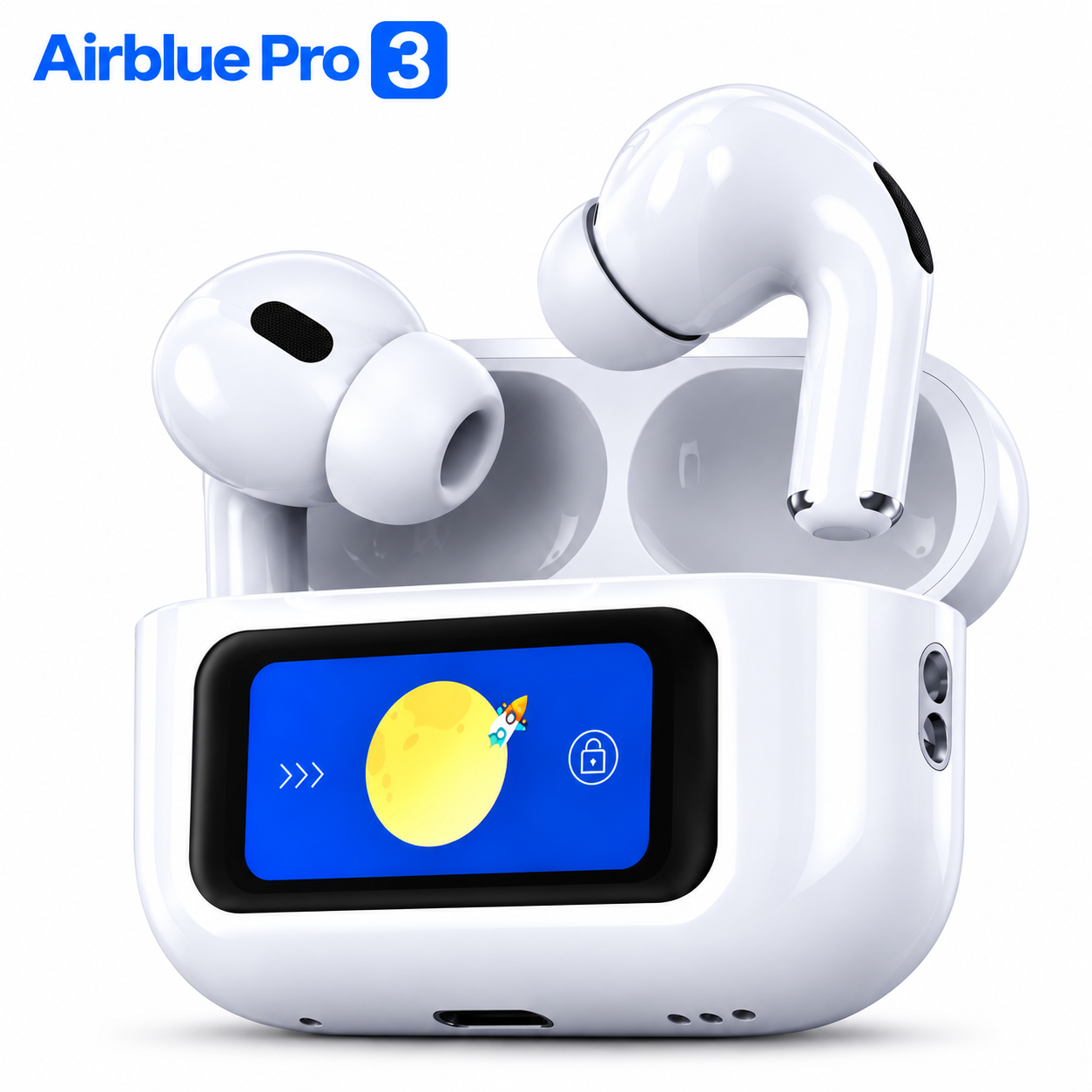 Ecouteurs sans fil Bluetooth avec écran tactile JELLICO AirBlue Pro 3 blanc