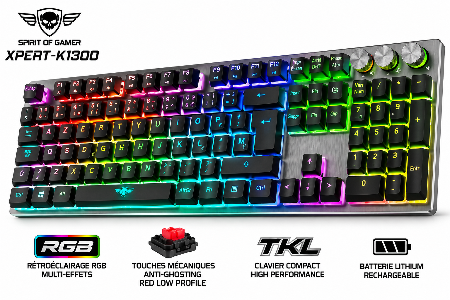 Clavier Gaming RGB – Spirit of Gamer XPERT-K1300