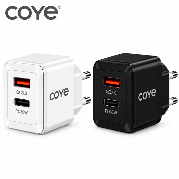 Chargeur secteur USB-C + USB-A 30W