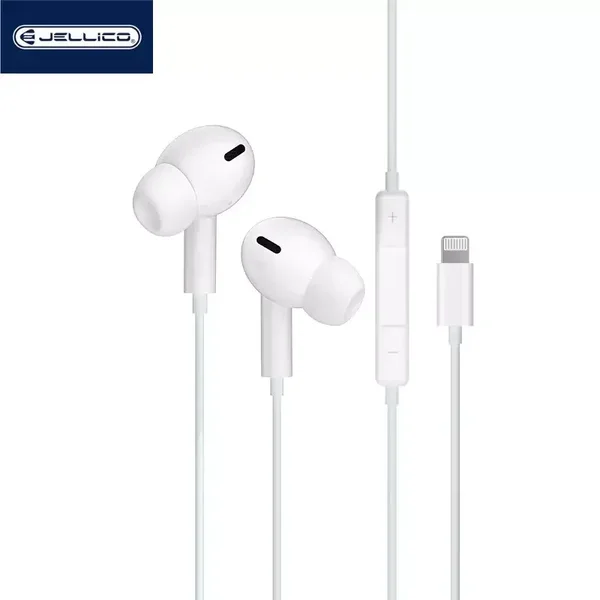 Kit pieton intra-auriculaire (Lightning) avec micro JELLICO X12 blanc