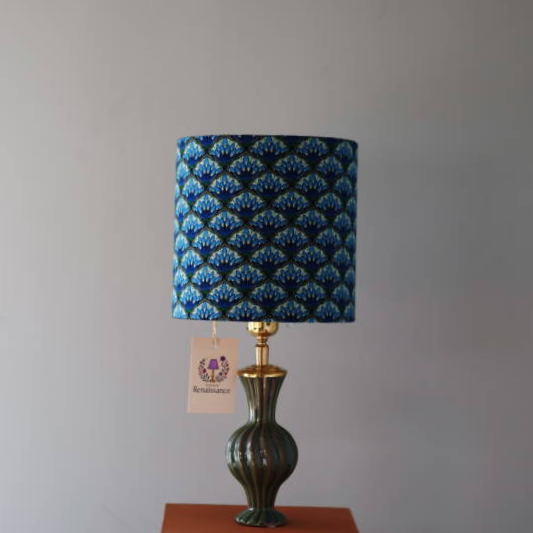 Lampenkap Blauwe Schelpjes