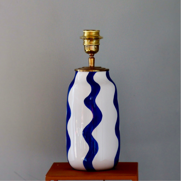 Lampenvoet Wit met Blauw