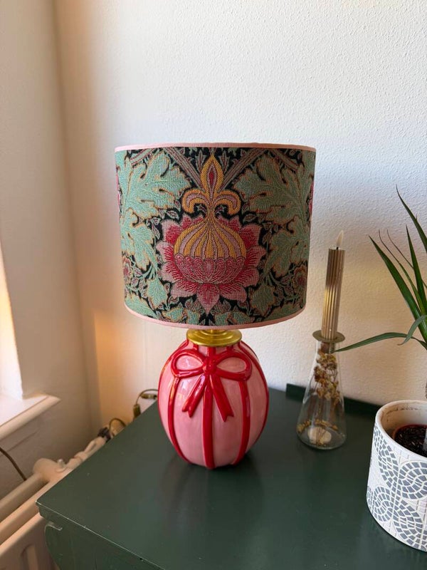 Lampenkap Bloemen Turquoise