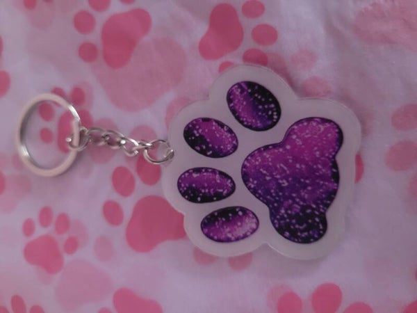 Poezenliefde Galaxy Poot Sleutelhanger