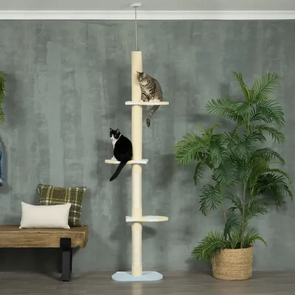PawHut Plafondkrabboom – vier verdiepingen richting het plafond 🐾