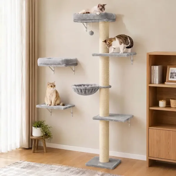 PawHut 3-delige Kattenklimwand – maak van je muur een kattenavontuur 🐾