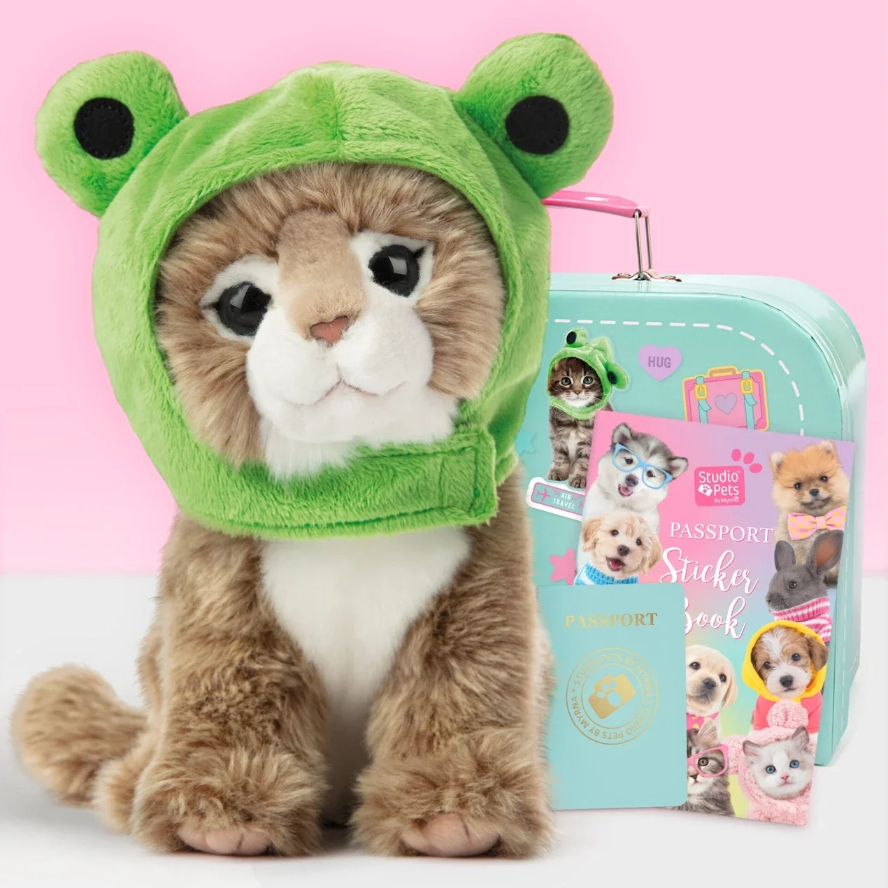 Maine Coon knuffel Prince met koffertje – 23 cm