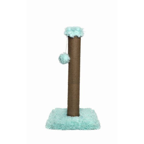 🐾 Topmast Fluffy Big Pole Krabpaal Lichtblauw – 80 cm