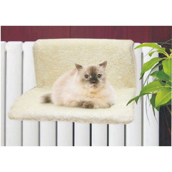 🐾 Topmast Radiatorhangmat Fleece – Grijs & Beige