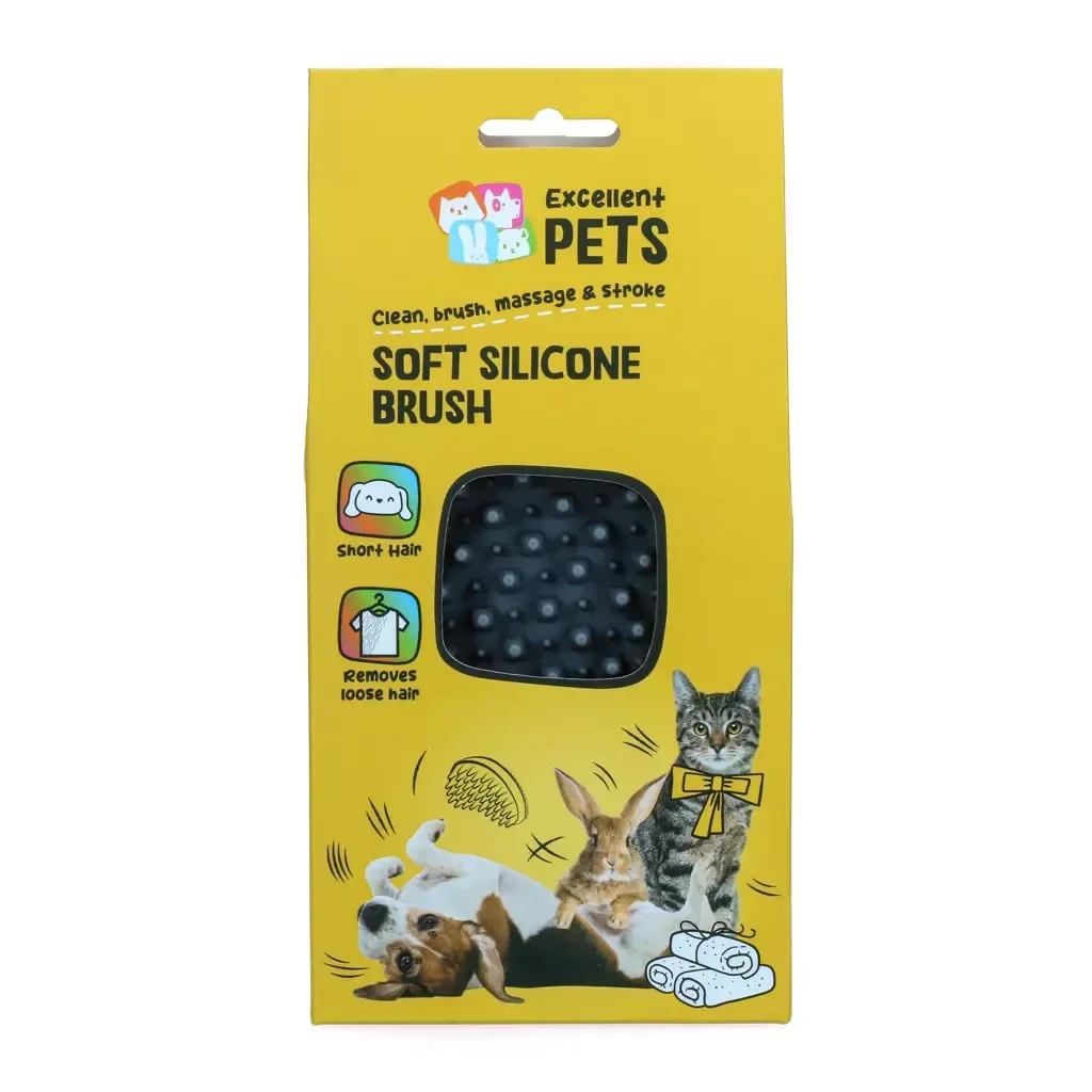 🐾 Excellent Pets Soft Silicone Brush – Kort of Lang Haar
