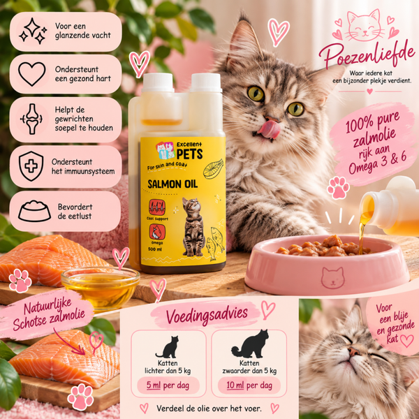 Excellent Pets Cat Salmon Oil – Zalmolie voor katten