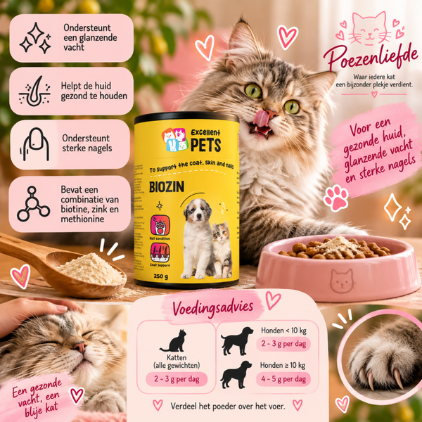 Excellent Pets Biozin – Huid & Vacht 250 g