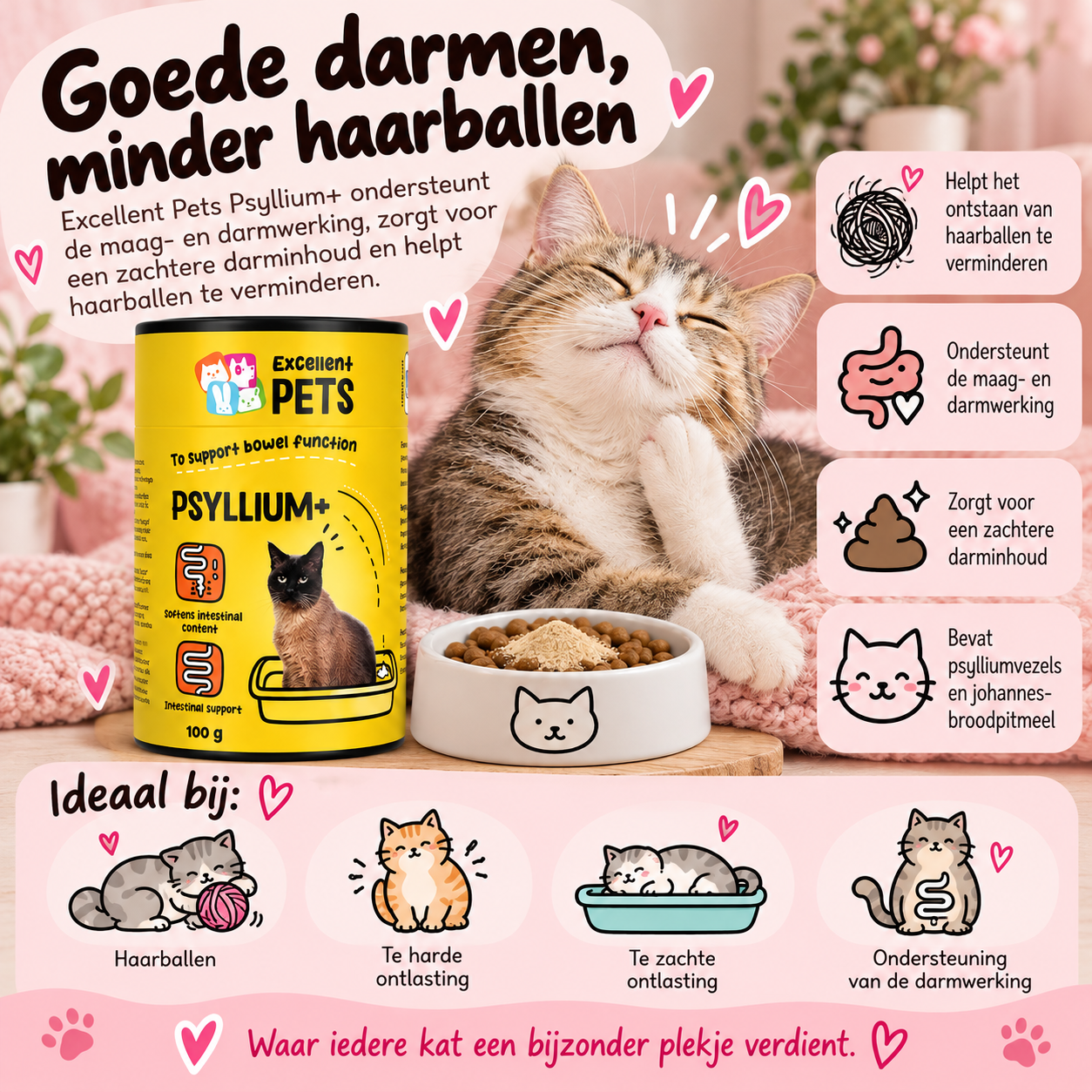 Excellent Pets Cat Psyllium+ – 100 g