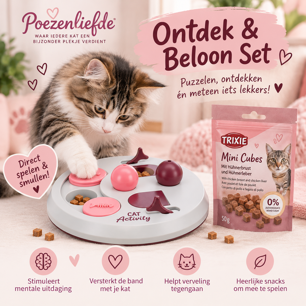 Poezenliefde Ontdek & Beloon Set 🧠🐾