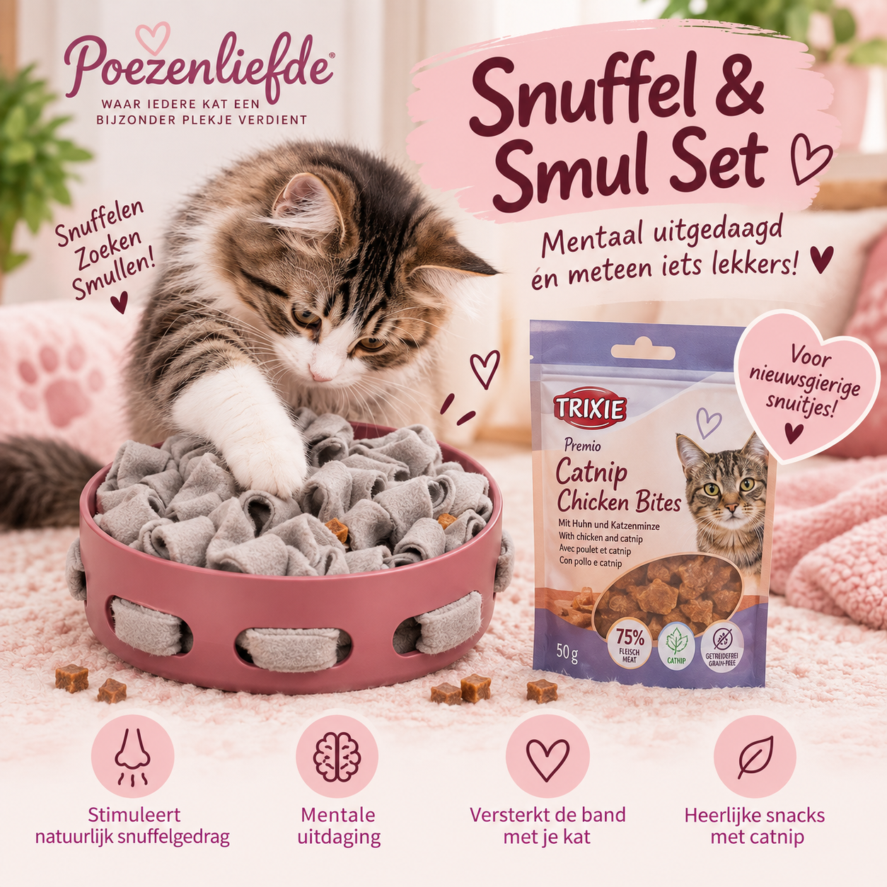 Poezenliefde Snuffel & Smul Set 🐱💗