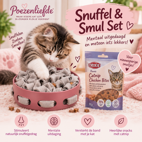 Poezenliefde Snuffel & Smul Set 🐱💗