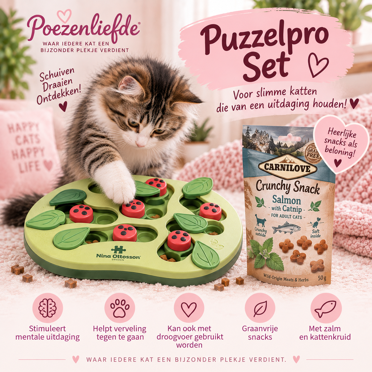 Poezenliefde Puzzelpro Set 🧠🐾