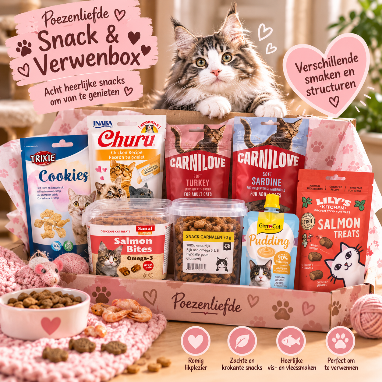 Poezenliefde Snack & Verwenbox 😻🎁