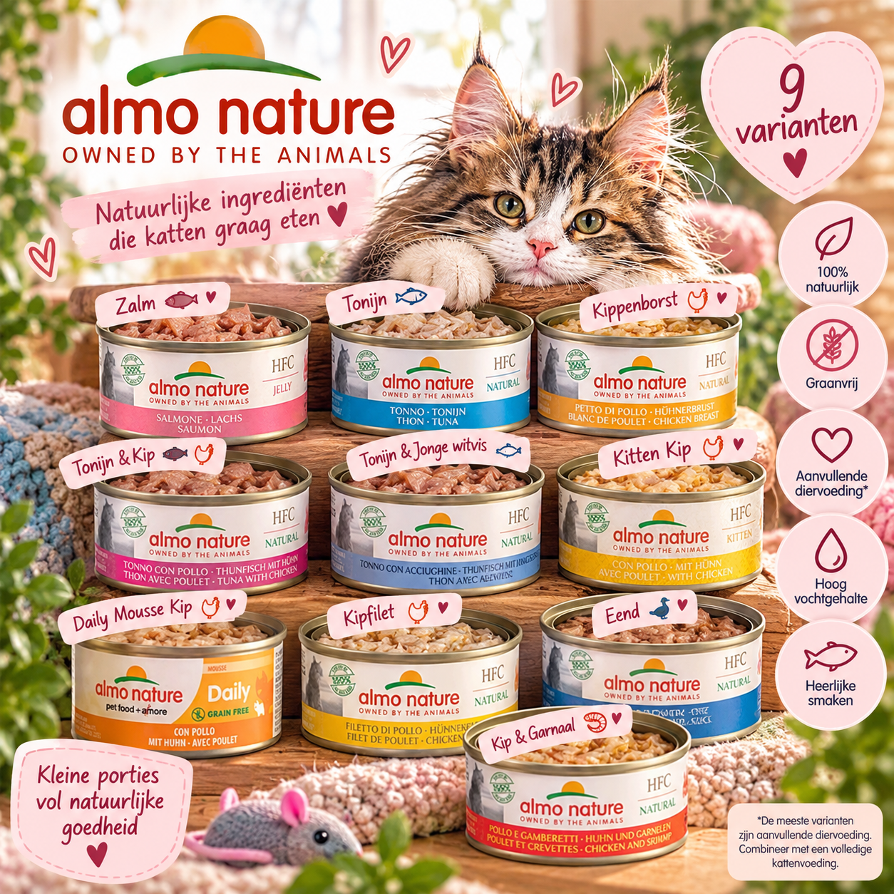 Almo Nature Natvoer – 9 varianten voor kitten & volwassen kat 🐾