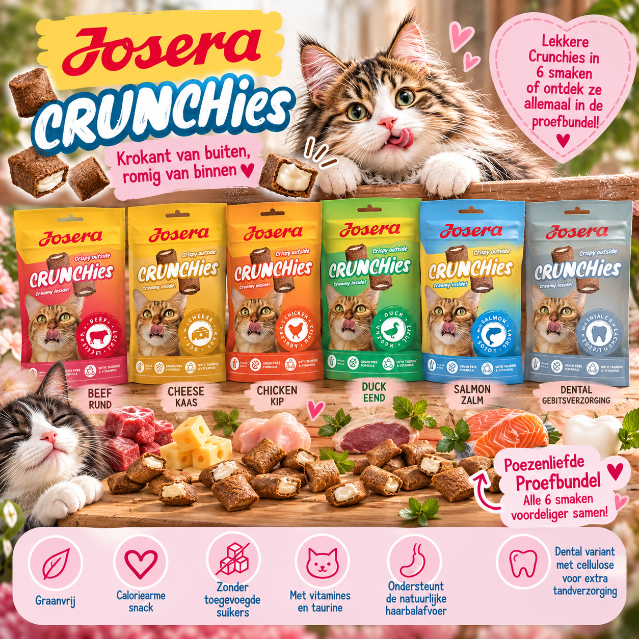 Josera Crunchies – 6 smaken & Proefbundel 🐾