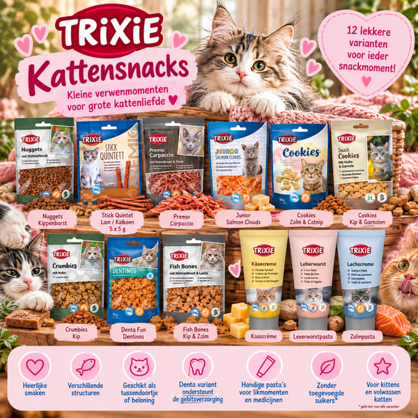 Trixie Kattensnacks – 12 varianten 🐾