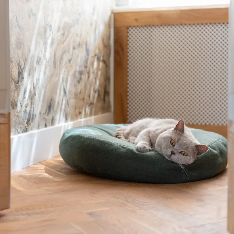Hoopo Donut Kattenbed – heerlijk oprollen in stijl 🍩🐱