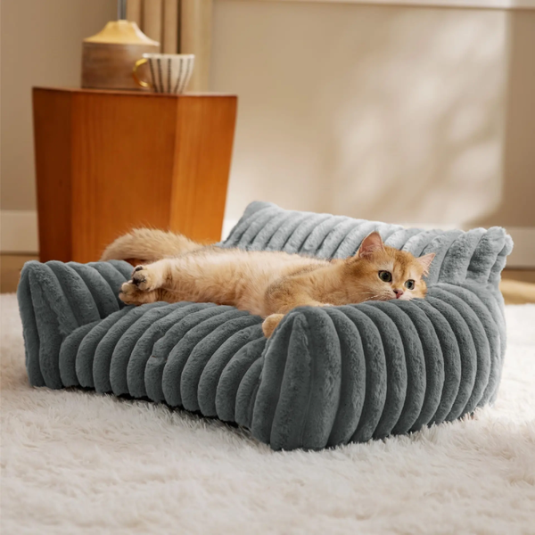 🐾 Topmast Ribbed Plush Sofa Antraciet