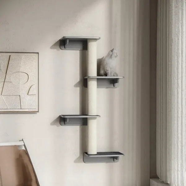 PawHut Wandkrabboom – vier verdiepingen kattenplezier 🐾