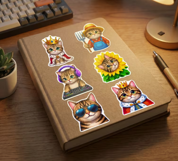 Katten Stickerset 10 stuks