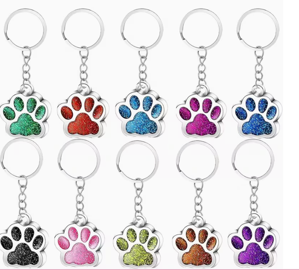 Glitter Pootafdruk Sleutelhanger
