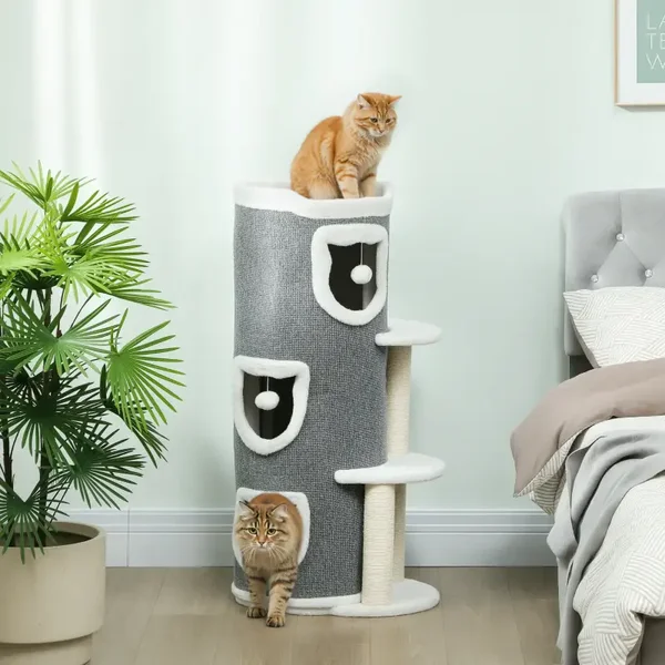 PawHut Krabton 101 cm – met opstapjes, 3 verstopplekjes & speelballen 🐾
