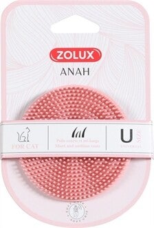 🐾 Zolux Anah Rubberen Kattenborstel – Roze