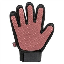 🐾 Trixie Vachtverzorgingshandschoen – Roze/Zwart