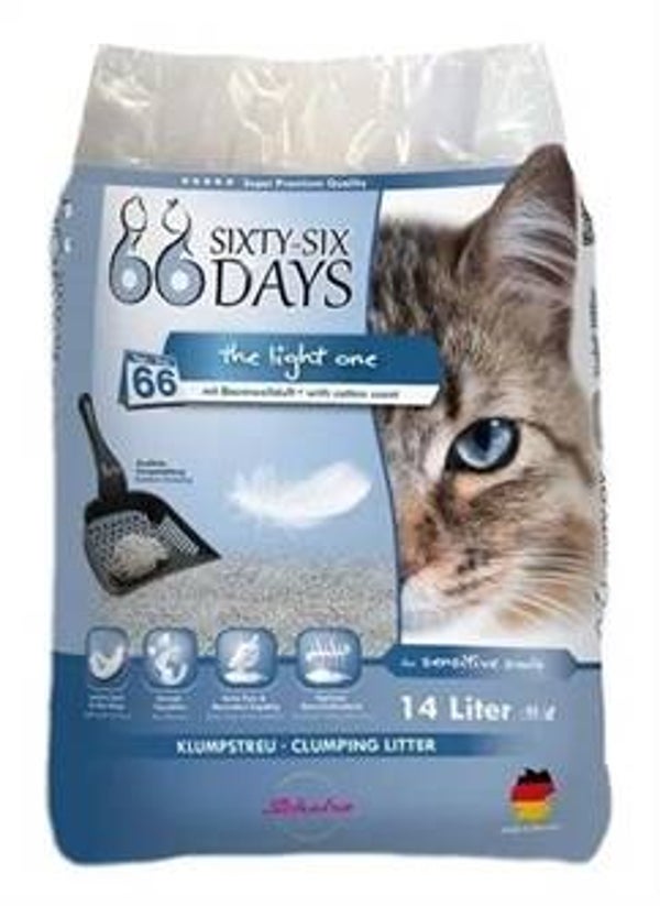 🐱 66 Days Cotton Light Kattenbakvulling – 14 liter