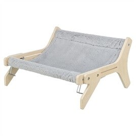 🐾 Trixie Hangmat – Hout & Grijs – 47 × 24 × 38 cm